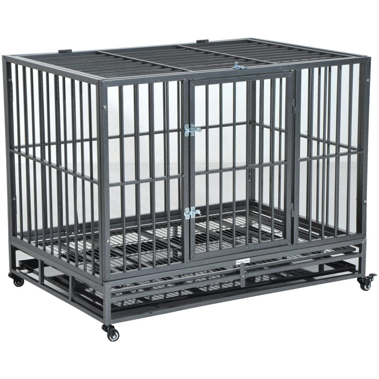 Double sided shop dog crate